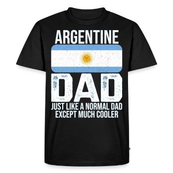 Tee-shirt drapeau argentin père argentin - T-shirt Premium bio Homme - noir - Devant - Nico (187cm)