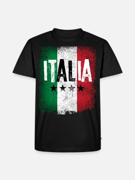 Italien Italia Fahne Flagge Retro Italy - T-shirt Premium bio Homme - noir