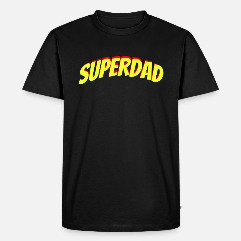 Superdad - Männer Premium Bio T-Shirt - Schwarz