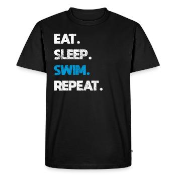 Nageur drôle design nageur - T-shirt Premium bio Homme - noir - Devant - Nico (187cm)