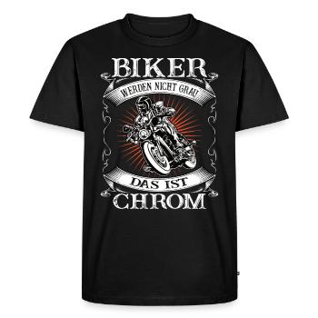 Biker hobby motorcycle gift - Men's Premium Organic T-Shirt - black - Front - Nico (187cm)