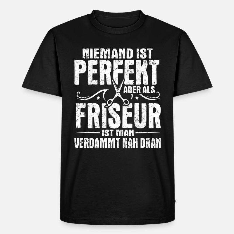 Friseur Coiffeur - Männer Premium Bio T-Shirt - Schwarz