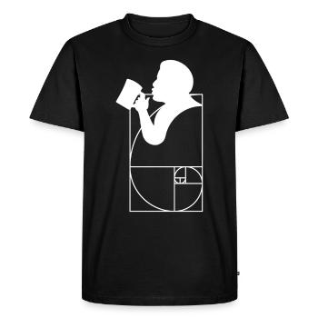 Géométrie drôle de buveur de bière de rapport d'or - T-shirt Premium bio Homme - noir - Devant - Nico (187cm)