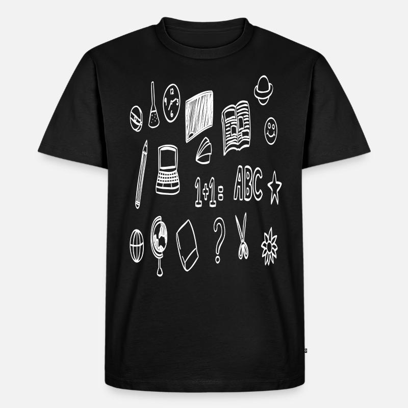 Schulbeginn Geschenk - Männer Premium Bio T-Shirt - Schwarz