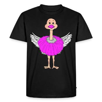 Bird Ostrich Fantasy Birds Wings Birds Feathers - Men's Premium Organic T-Shirt - black - Front - Nico (187cm)