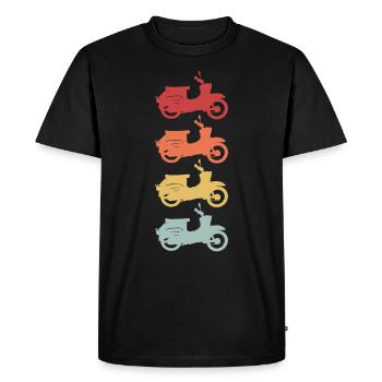 Moto Schwalbe Vintage - T-shirt Premium bio Homme - noir - Devant - Nico (187cm)