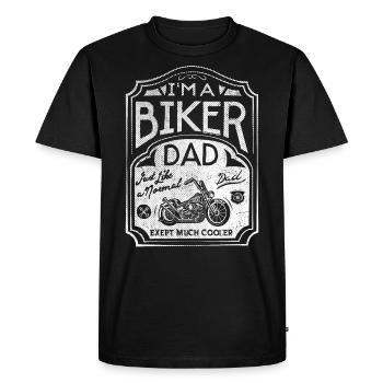 Chemise Biker Dad - T-shirt Premium bio Homme - noir - Devant - Nico (187cm)