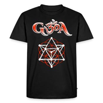 Goa Py trance - T-shirt Premium bio Homme - noir - Devant - Nico (187cm)