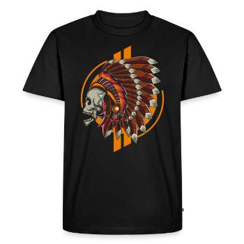 Native American Apache gift - Men's Premium Organic T-Shirt - black - Front - Nico (187cm)