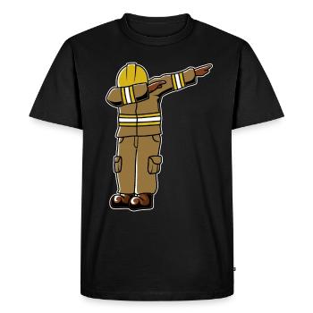 Brigade des pompiers volontaires Volunteer Fire Brigade Association Fire - T-shirt Premium bio Homme - noir - Devant - Nico (187cm)
