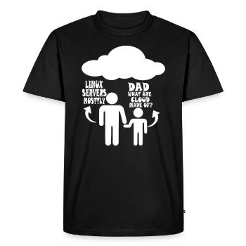 Linux server mostly - Men's Premium Organic T-Shirt - black - Front - Nico (187cm)
