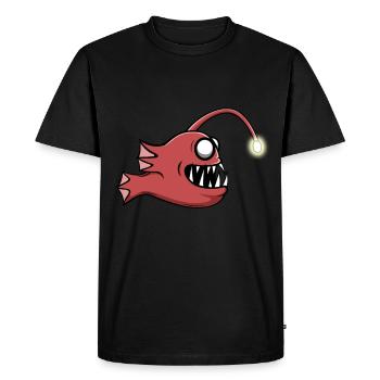 Poisson grenouille pêche en haute mer rétro pêcheur drôle - T-shirt Premium bio Homme - noir - Devant - Nico (187cm)