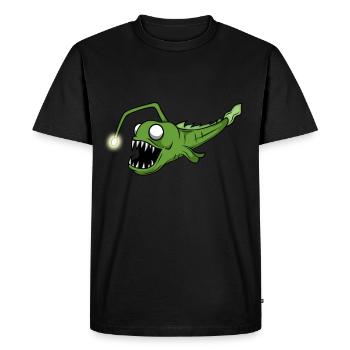 Poisson grenouille pêche en haute mer rétro pêcheur drôle - T-shirt Premium bio Homme - noir - Devant - Nico (187cm)
