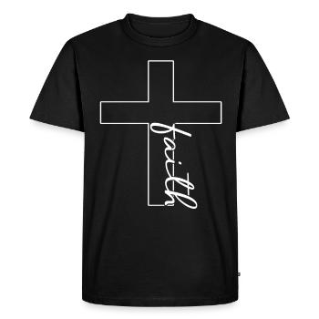 Foi - T-shirt Premium bio Homme - noir - Devant - Nico (187cm)