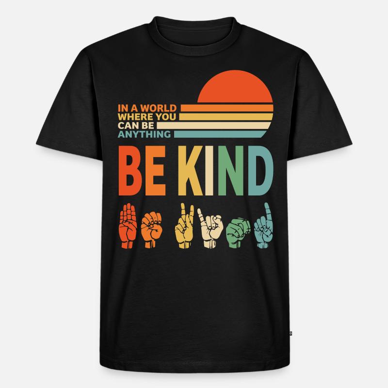 Be Kind - Männer Premium Bio T-Shirt - Schwarz