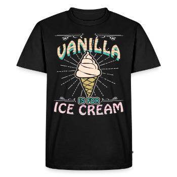 Vanilla est pour Ice Cream Retro Femdom Slave Bond - T-shirt Premium bio Homme - noir - Devant - Nico (187cm)