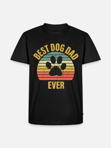 Best Dog Dad Ever - Men's Premium Organic T-Shirt - black