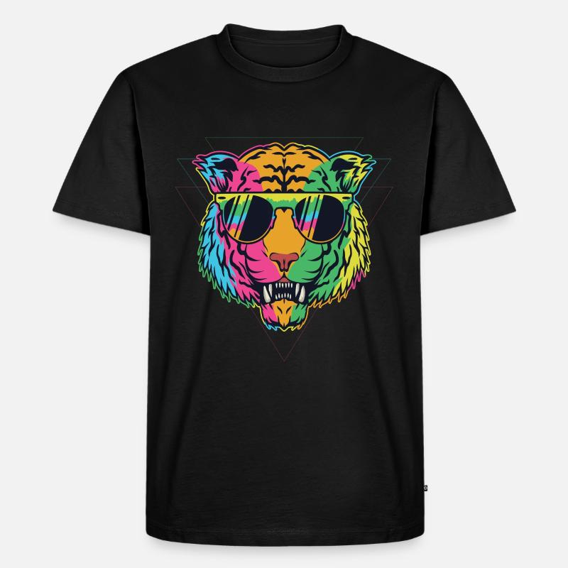 Tiger - Männer Premium Bio T-Shirt - Schwarz