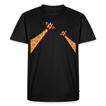 girafe - T-shirt Premium bio Homme - noir - Devant - Nico (187cm)