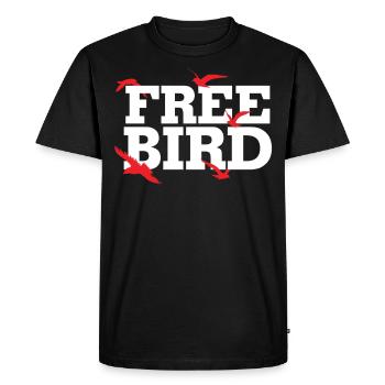 Oiseau libre Illustration - T-shirt Premium bio Homme - noir - Devant - Nico (187cm)