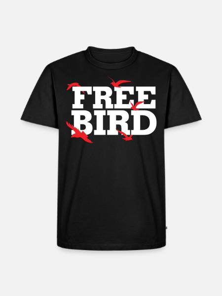 Free Bird Illustration - Men's Premium Organic T-Shirt - black