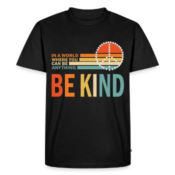 Être enfant - T-shirt Premium bio Homme - noir - Devant - Nico (187cm)