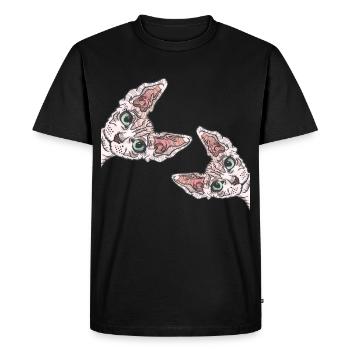 Sphynx chat - T-shirt Premium bio Homme - noir - Devant - Nico (187cm)