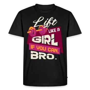 Haltérophilie femme fille fille cadeau de remise en forme - T-shirt Premium bio Homme - noir - Devant - Nico (187cm)