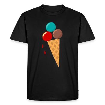 la glace - T-shirt Premium bio Homme - noir - Devant - Nico (187cm)