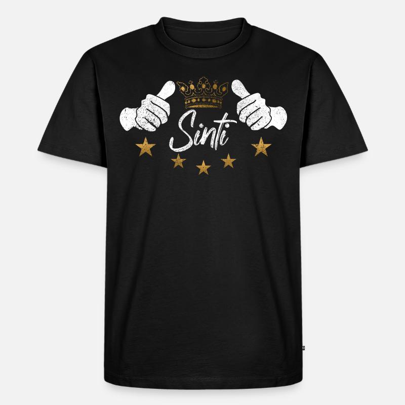 Sinti Sinto Herkunft Design - Männer Premium Bio T-Shirt - Schwarz