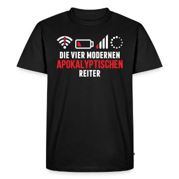 Die vier modernen apokalyptischen Reiter Internet - Männer Premium Bio T-Shirt - Schwarz - Vorne - Nico (187cm)