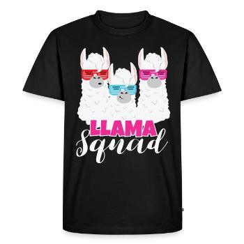 Lama Lama Squad Lama et Alpacas Alpaca - T-shirt Premium bio Homme - noir - Devant - Nico (187cm)