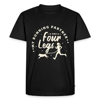 Canicross Canicross Chien Trail Running Idée cadeau - T-shirt Premium bio Homme - noir - Devant - Nico (187cm)