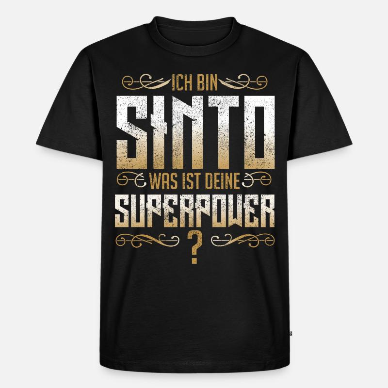 Sinto Sinti Herkunft Design - Männer Premium Bio T-Shirt - Schwarz