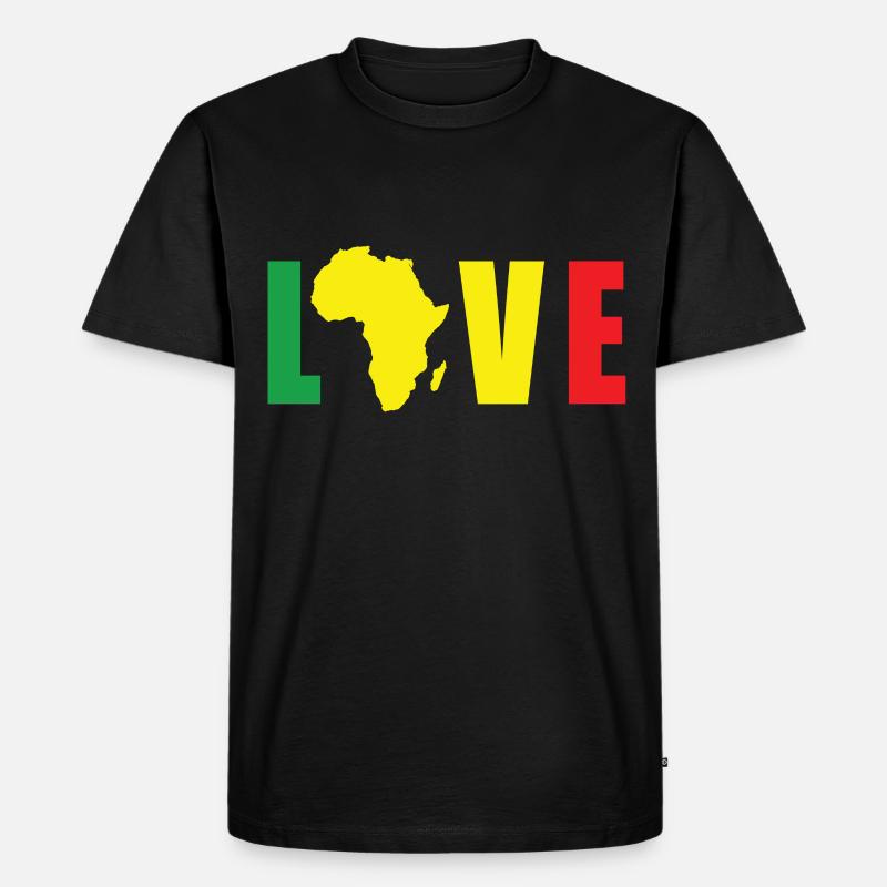 Afrika - Männer Premium Bio T-Shirt - Schwarz