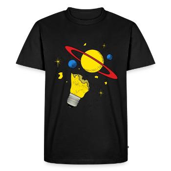 Planète espace univers univers orbite tous - T-shirt Premium bio Homme - noir - Devant - Nico (187cm)