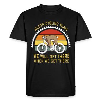 Vélo électrique - T-shirt Premium bio Homme - noir - Devant - Nico (187cm)