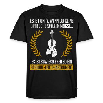 Viola play design for violist bratcher - Men's Premium Organic T-Shirt - black - Front - Nico (187cm)