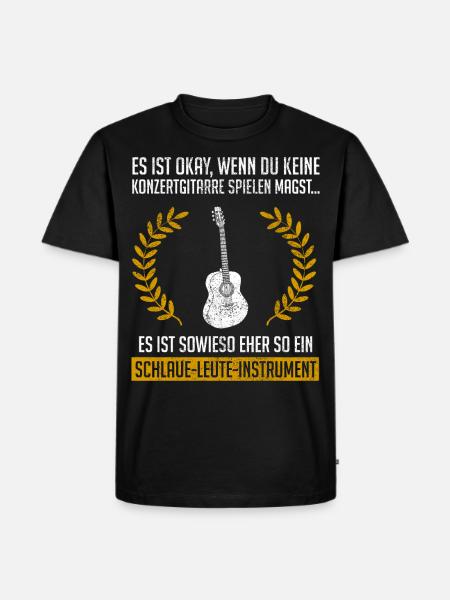 konzertgitarre - Männer Premium Bio T-Shirt - Schwarz