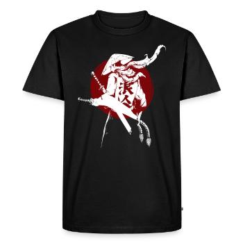 Samurai sword ninja japan warrior bushi gift - Men's Premium Organic T-Shirt - black - Front - Nico (187cm)