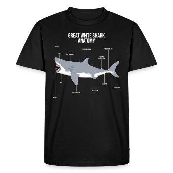 Hai-Anatomie Meerestiere Meerestiere Meerwasser Fi - T-shirt Premium bio Homme - noir - Devant - Nico (187cm)