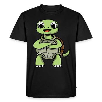 turtle - Men's Premium Organic T-Shirt - black - Front - Nico (187cm)