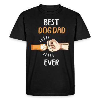 Meilleur papa chien - T-shirt Premium bio Homme - noir - Devant - Nico (187cm)