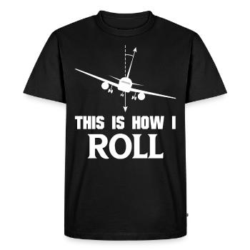 Pilots airplane gift idea - Men's Premium Organic T-Shirt - black - Front - Nico (187cm)
