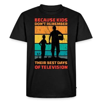 Father son saying soccer gift - Men's Premium Organic T-Shirt - black - Front - Nico (187cm)