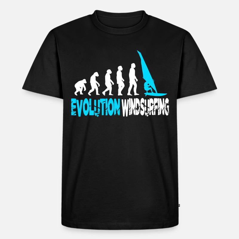 Windsurfing evolution - Men's Premium Organic T-Shirt - black