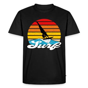 Planche à voile planche à voile - T-shirt Premium bio Homme - noir - Devant - Nico (187cm)