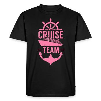Voyage de croisière en équipe - T-shirt Premium bio Homme - noir - Devant - Nico (187cm)