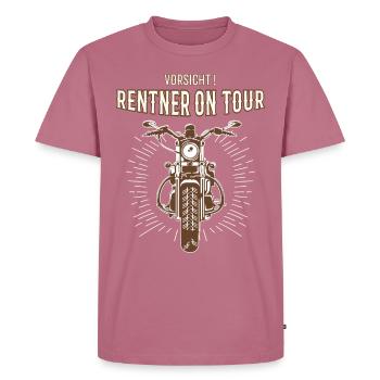 Pensionnés en tournée cadeau moto - T-shirt Premium bio Homme - mauve - Devant - Nico (187cm)
