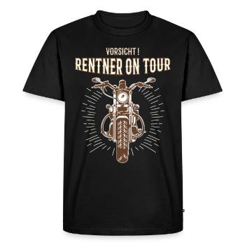 Pensioners on tour motorcycle gift - Men's Premium Organic T-Shirt - black - Front - Nico (187cm)